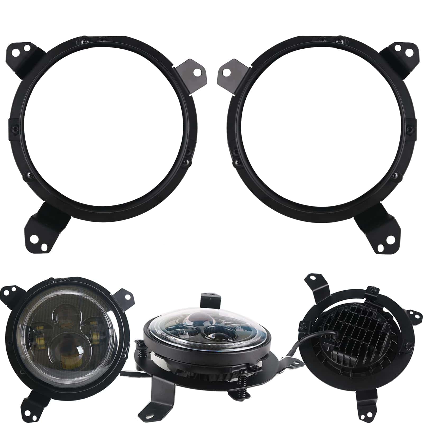 Soportes de faros SINLIRU de 9 pulgadas para Jeep Wrangler