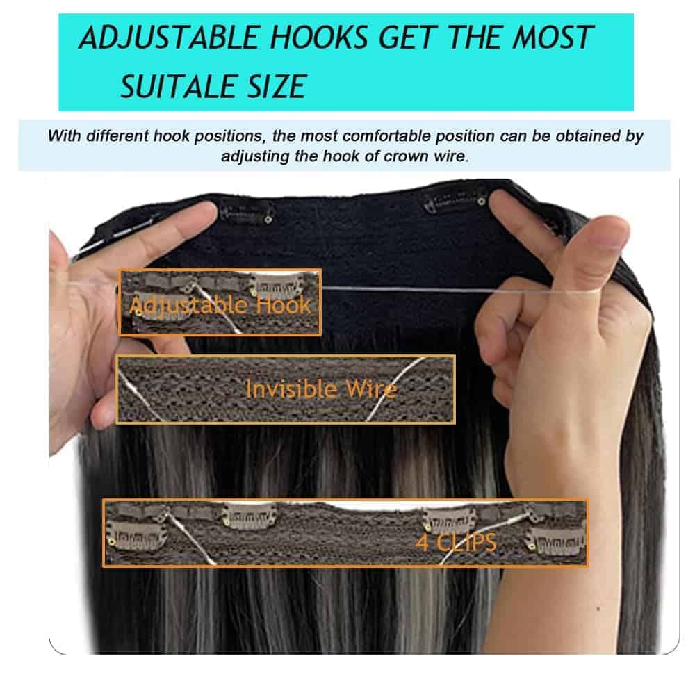 Extensiones de Cabello con Cable Invisible Ajustable con 4 - Imagen 6
