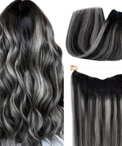 Extensiones de Cabello con Cable Invisible Ajustable con 4