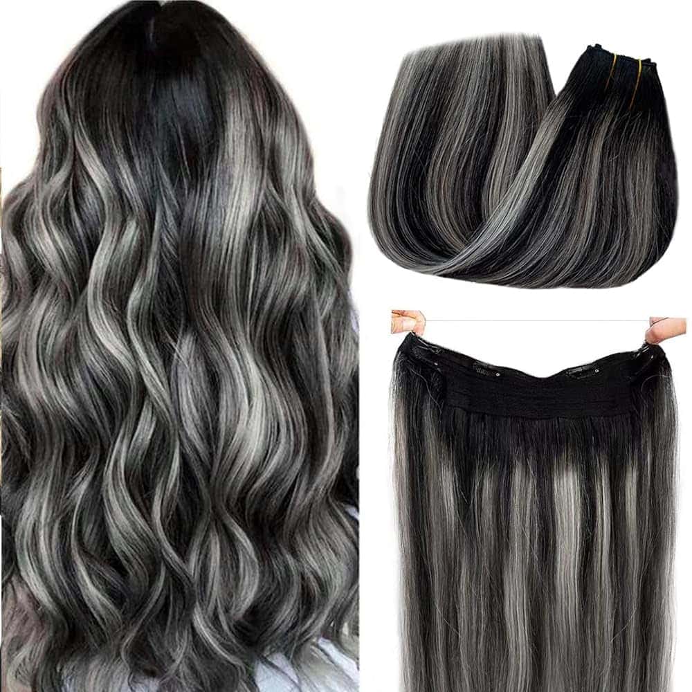 Extensiones de Cabello con Cable Invisible Ajustable con 4