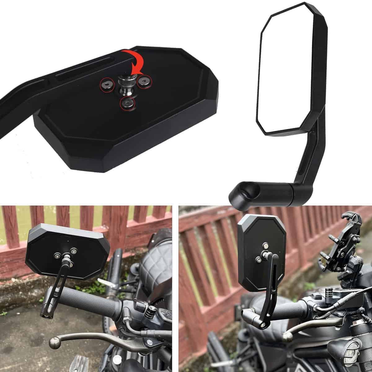 Espejos Laterales de Moto de Aleación de Aluminio CNC - Imagen 5