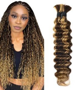 Cabello humano para trenzas Boho 4/27 Ombre 24 pulgadas 2