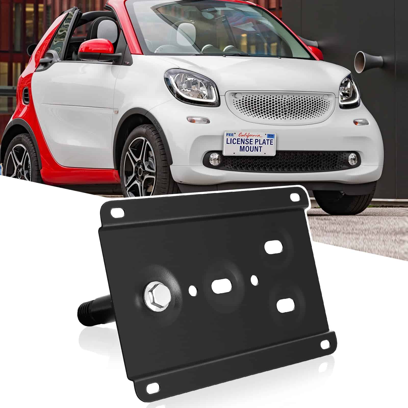 Soporte de matrícula delantera del gancho de remolque