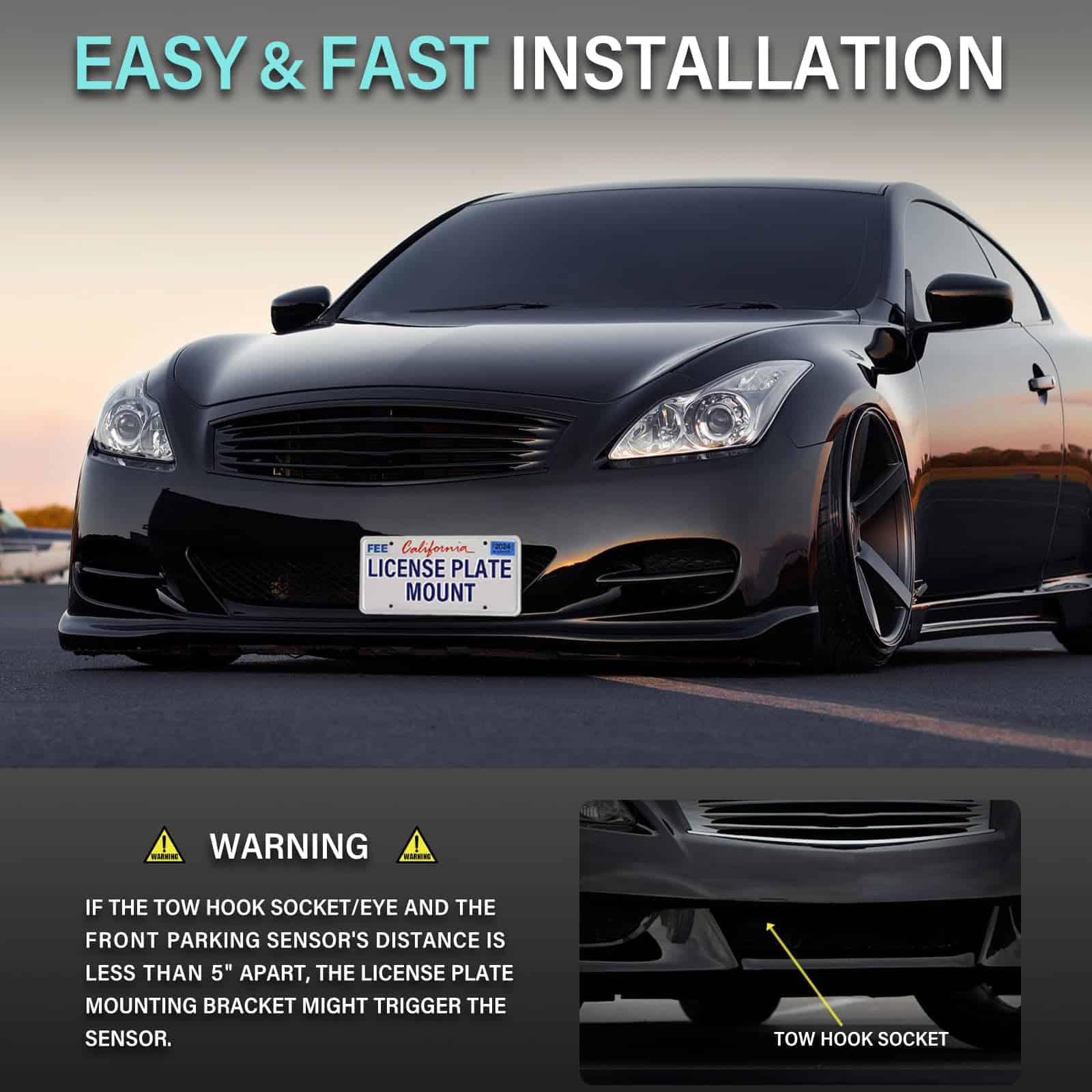 Soporte de Placa de Licencia del Gancho de Remolque - Imagen 7