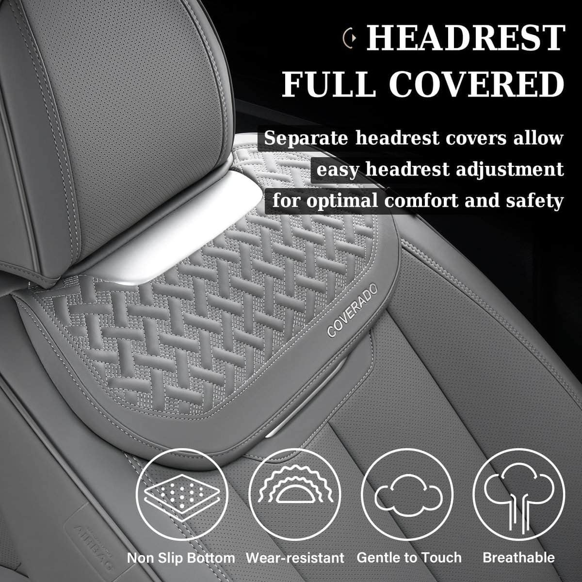 Cubierta de asiento para automóvil Coverado Juego completo, - Imagen 5