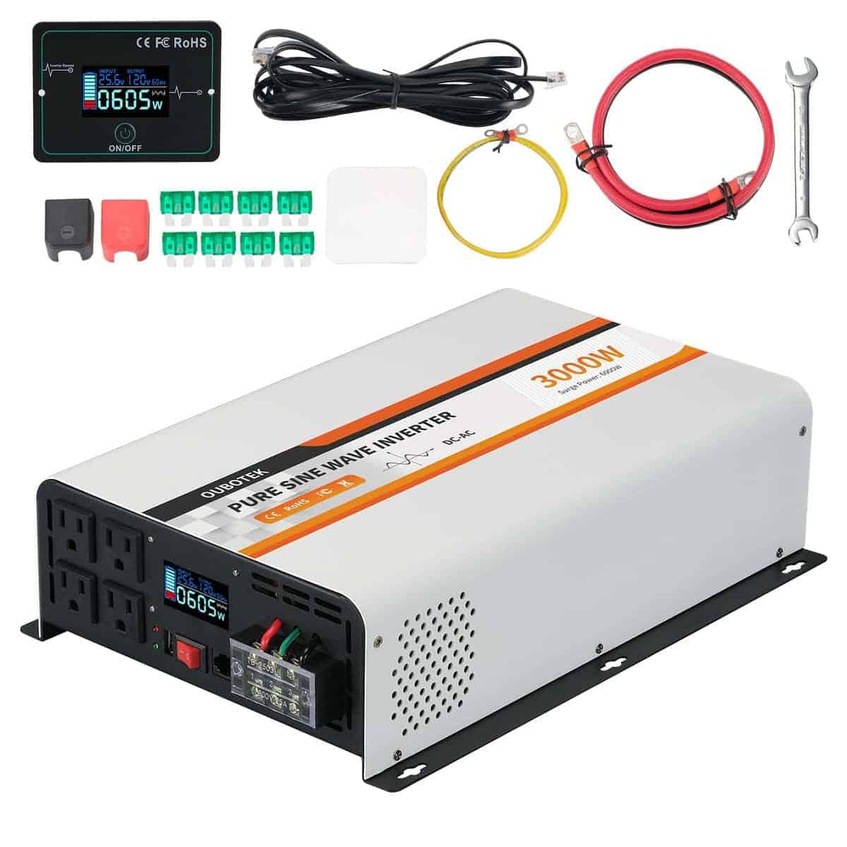 Inversor de Onda Sinusoidal Pura OUBOTEK de 3000 vatios 24V