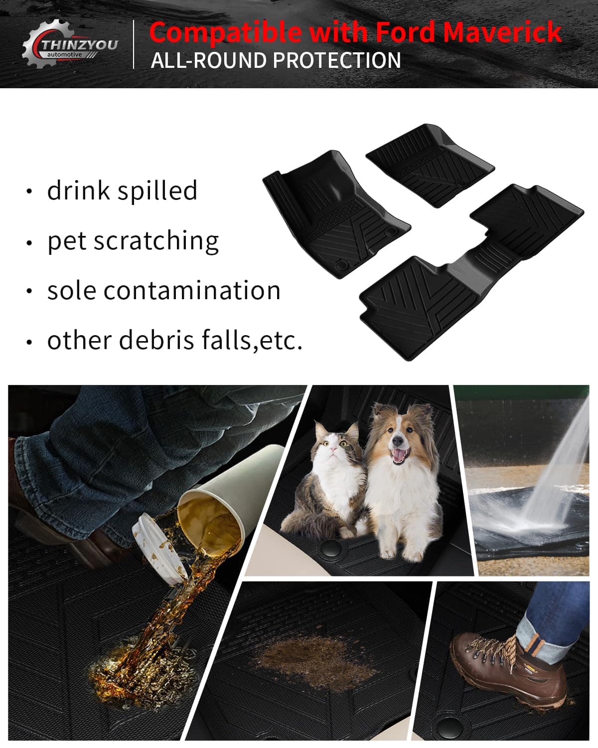 Tapetes Thinzyou Compatibles con Ford Maverick Gasolina - Imagen 7