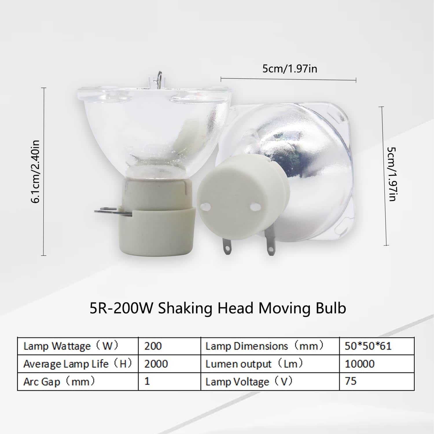 Bombilla de Haz Pugody Premium Moving 5R 200w - Luz de - Imagen 4