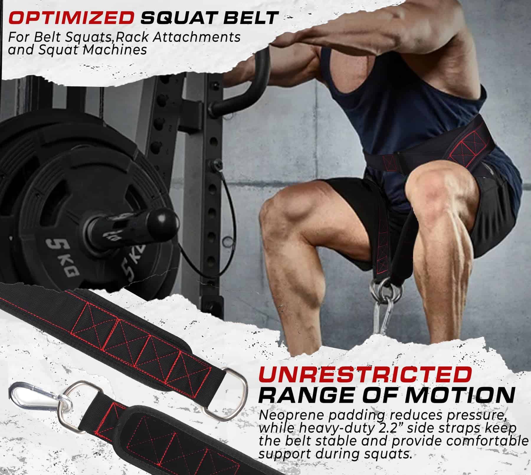 Cinturón para Sentadillas con Cinturón, Accesorio para Rack - Imagen 5