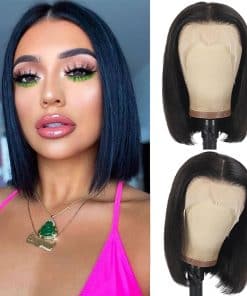 Peluca Bob de Cabello Humano 13x4 encaje HD Pelucas