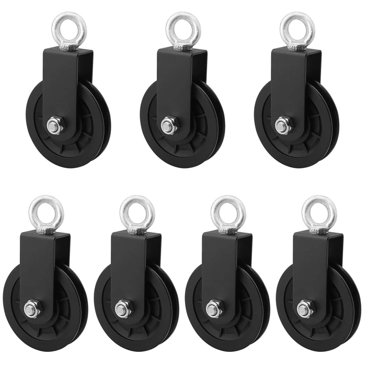 7 Pack Rueda de Poleas de Nylon Silenciosa para Cable de