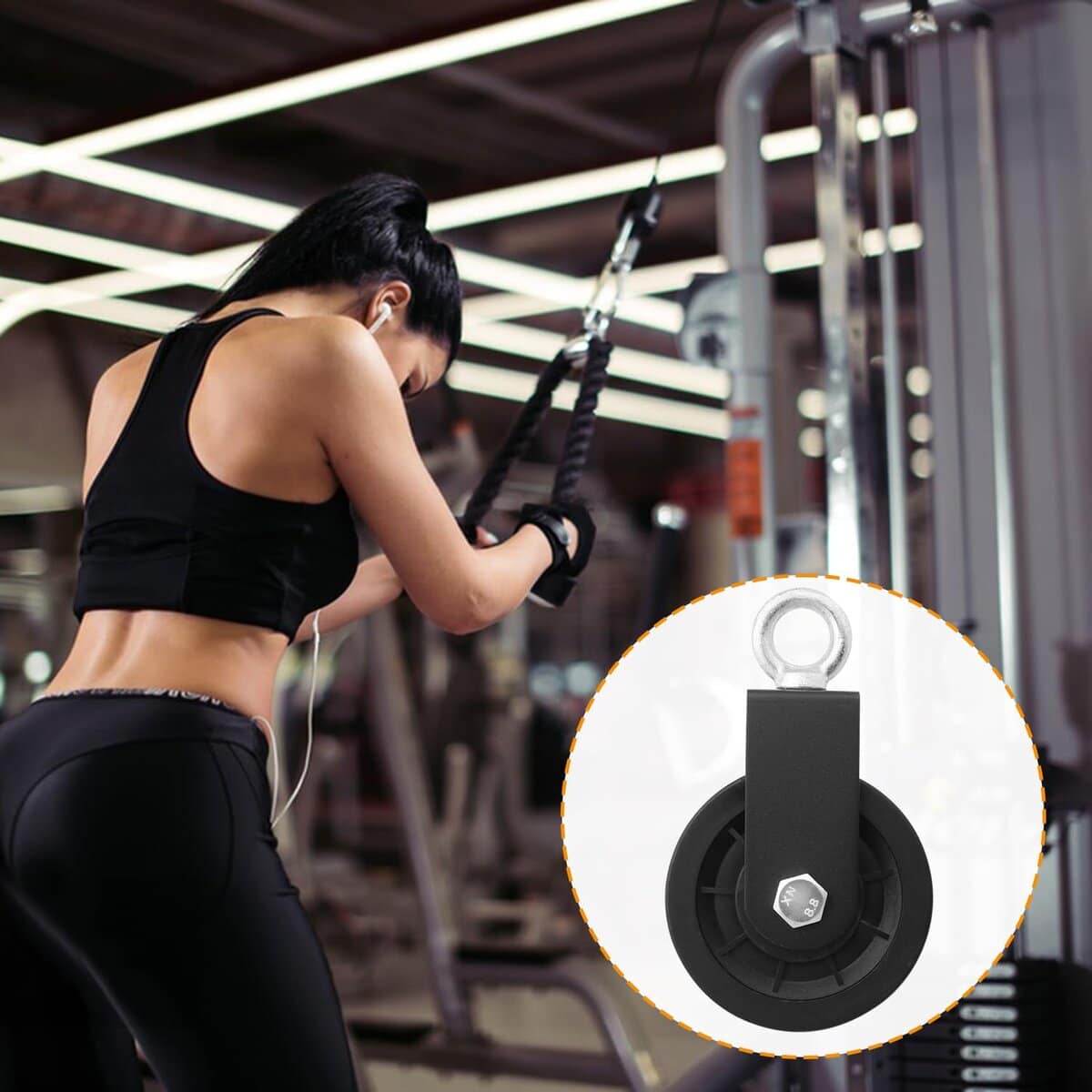 7 Pack Rueda de Poleas de Nylon Silenciosa para Cable de - Imagen 6