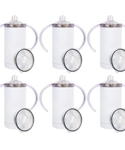 MAIKESUB 6 Pack Vasos para Bebé en Blanco con Manijas de