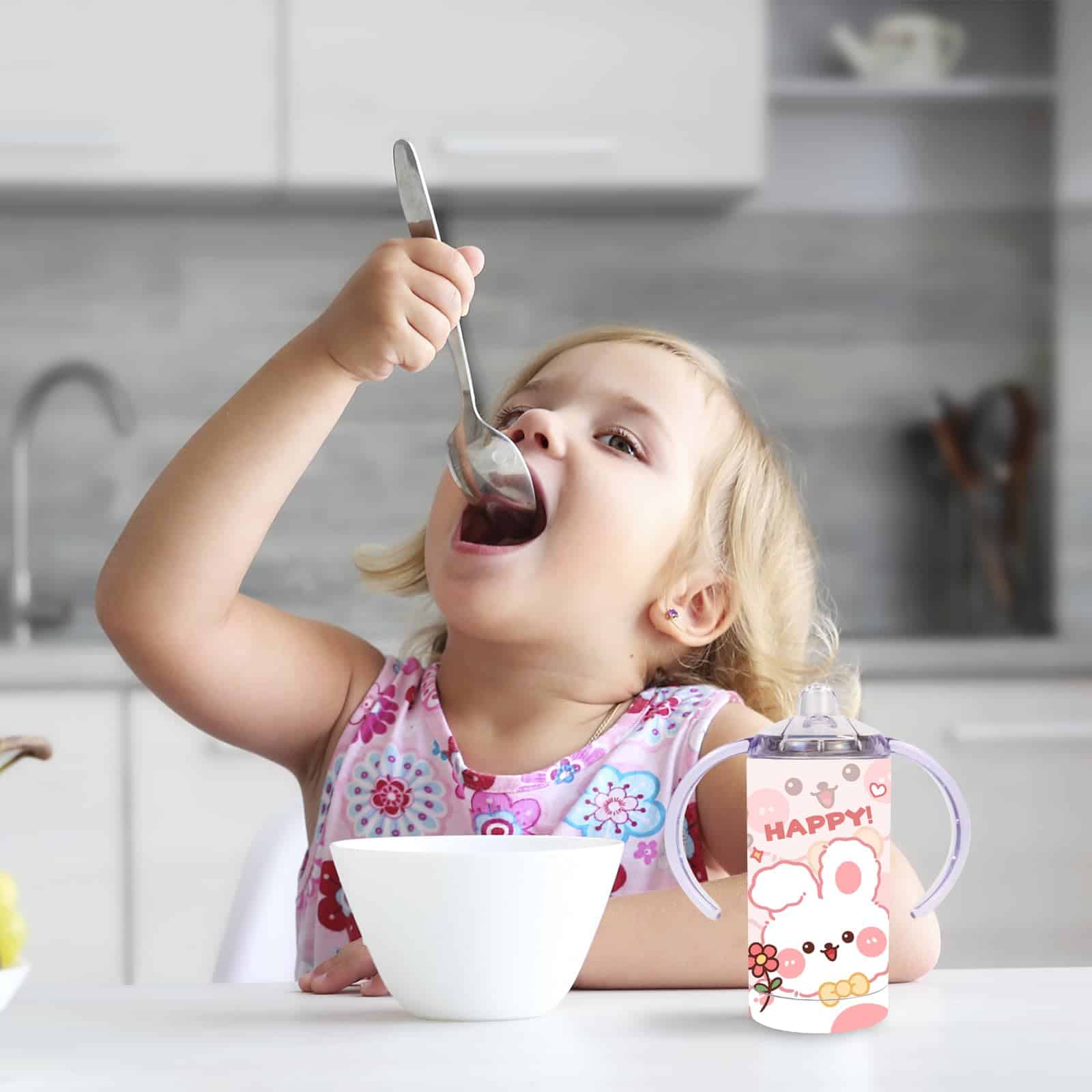 MAIKESUB 6 Pack Vasos para Bebé en Blanco con Manijas de - Imagen 8