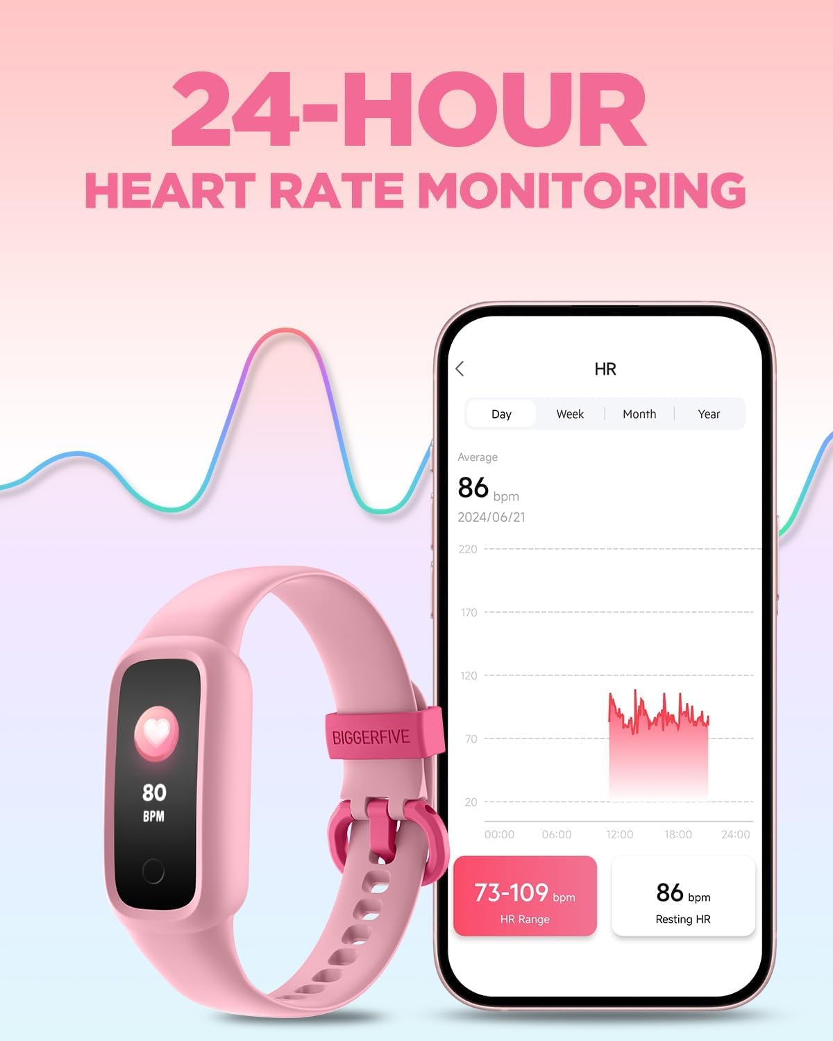 BIGGERFIVE Vigor 2 L Reloj Rastreador de Actividad para - Imagen 5