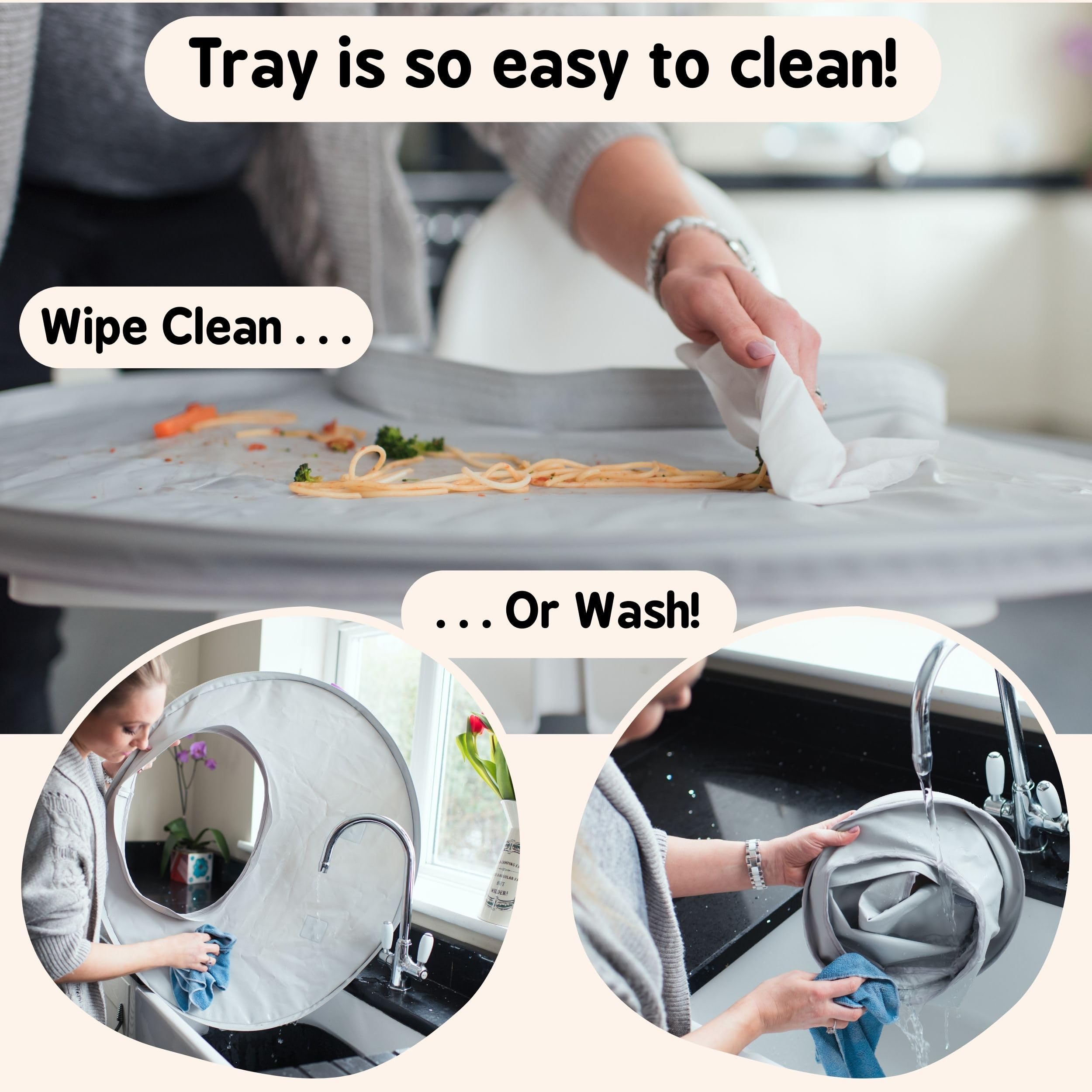 Tidy Tot - Kit de Babero y Bandeja para Bebés. Incluye 1 - Imagen 5