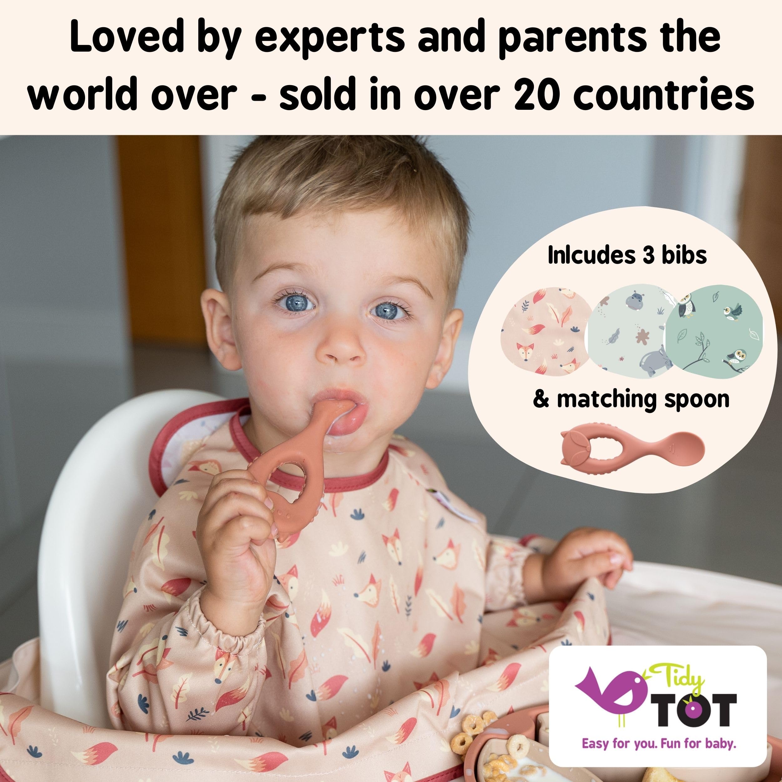 Tidy Tot - Kit de Babero y Bandeja para Bebés. Incluye 1 - Imagen 7