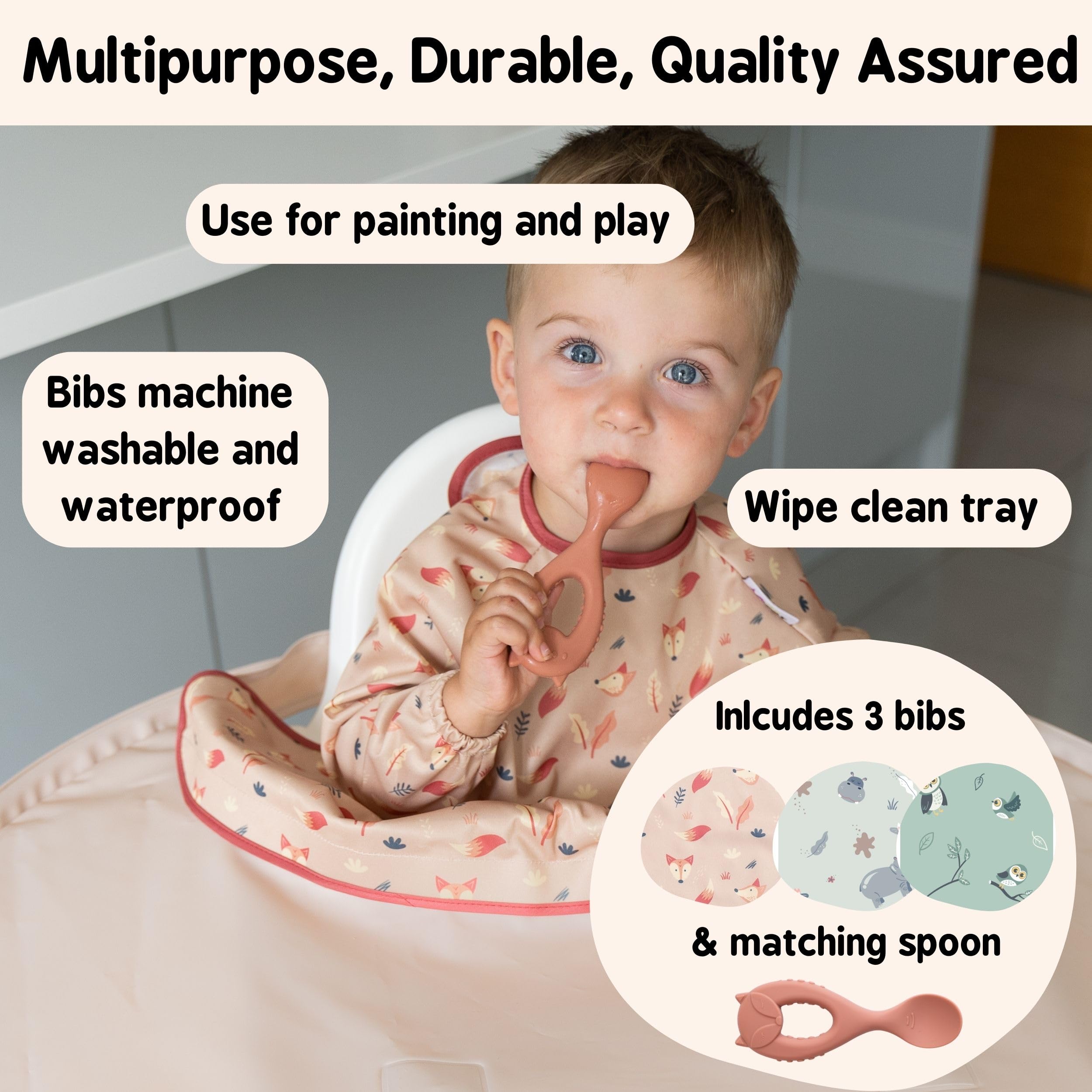 Tidy Tot - Kit de Babero y Bandeja para Bebés. Incluye 1 - Imagen 6