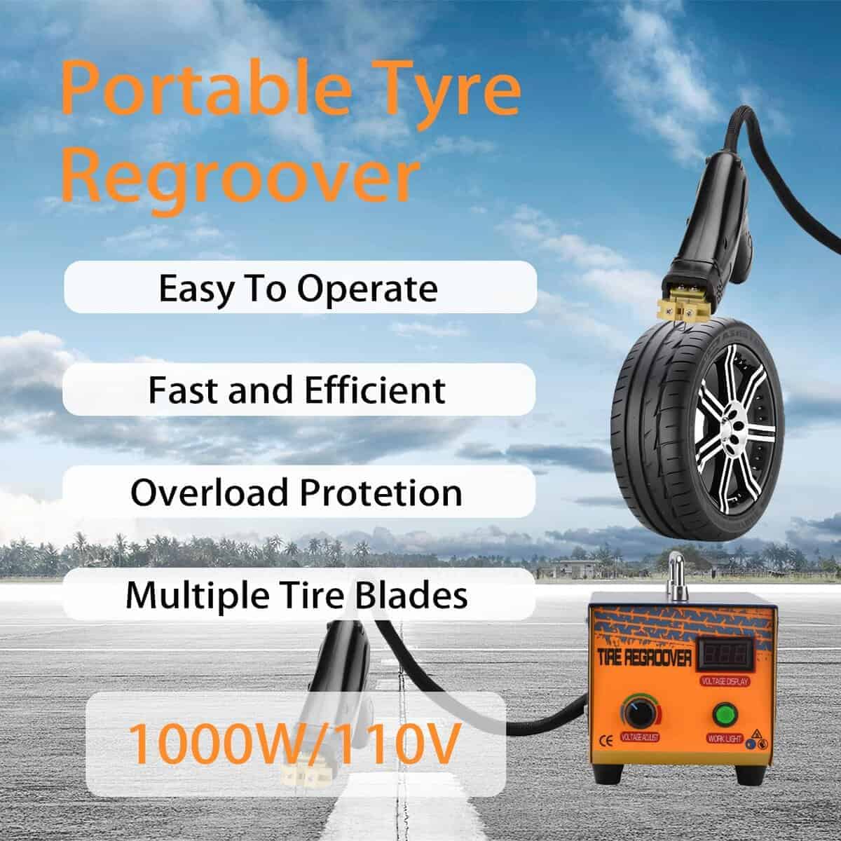 Regroover de Neumáticos Profesional de 1000W con 20 - Imagen 3