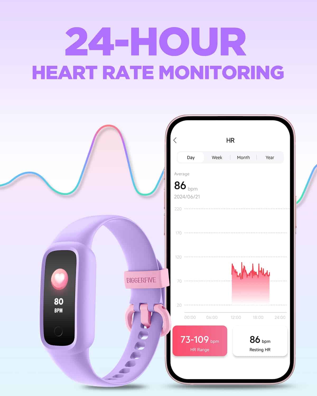 BIGGERFIVE Vigor 2 L Reloj Rastreador de Fitness para Niños - Imagen 5