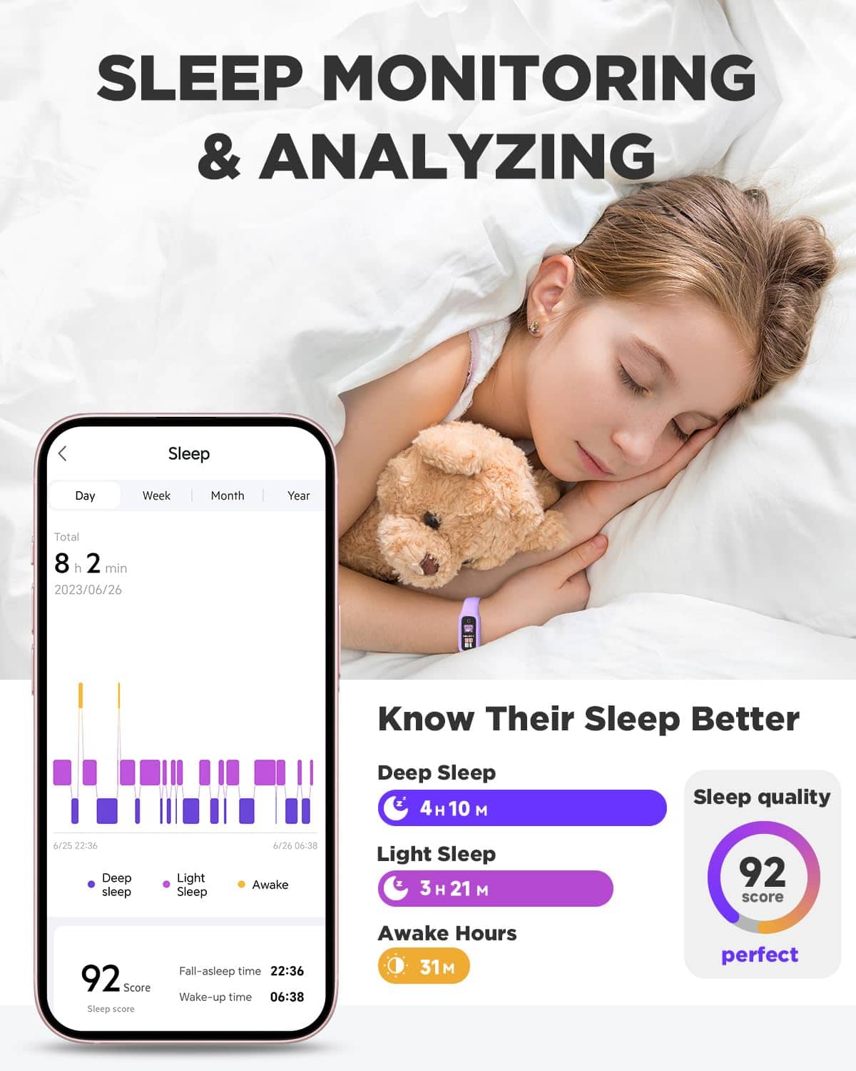 BIGGERFIVE Vigor 2 L Reloj Rastreador de Fitness para Niños - Imagen 6