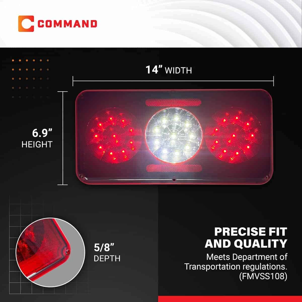 Luz Trasera Triple Sellada de LED OEM Command Electronics - Imagen 4