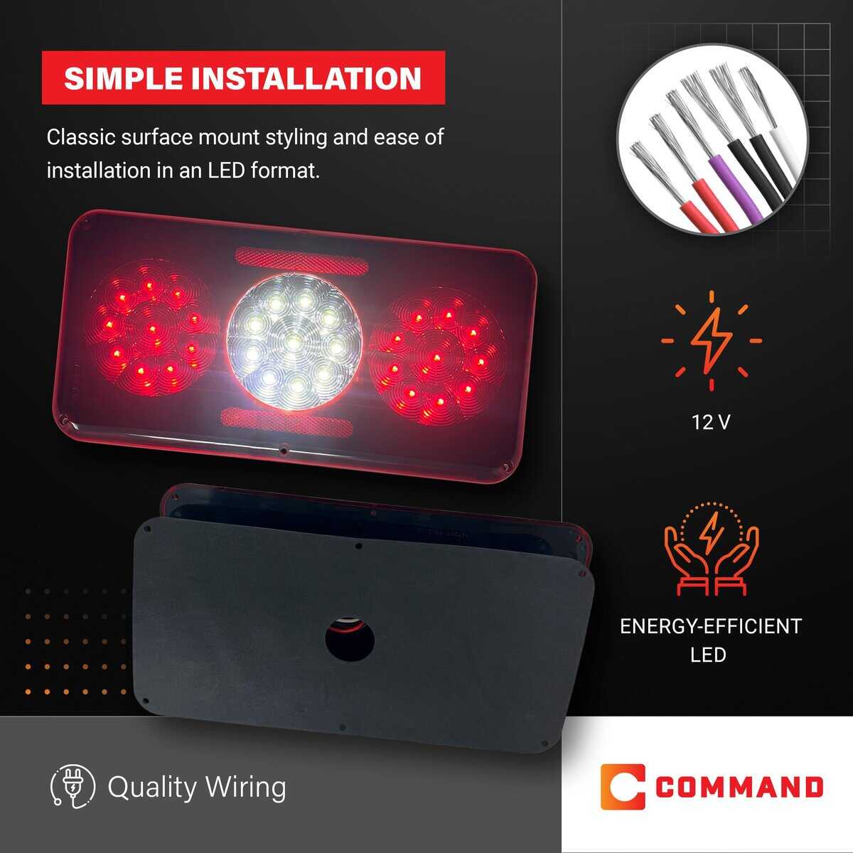 Luz Trasera Triple Sellada de LED OEM Command Electronics - Imagen 3