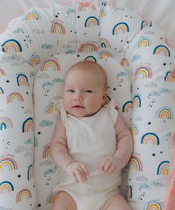 Beeezy Buddies Baby Lounger (Rosa/Blanco, Arcoíris) - para