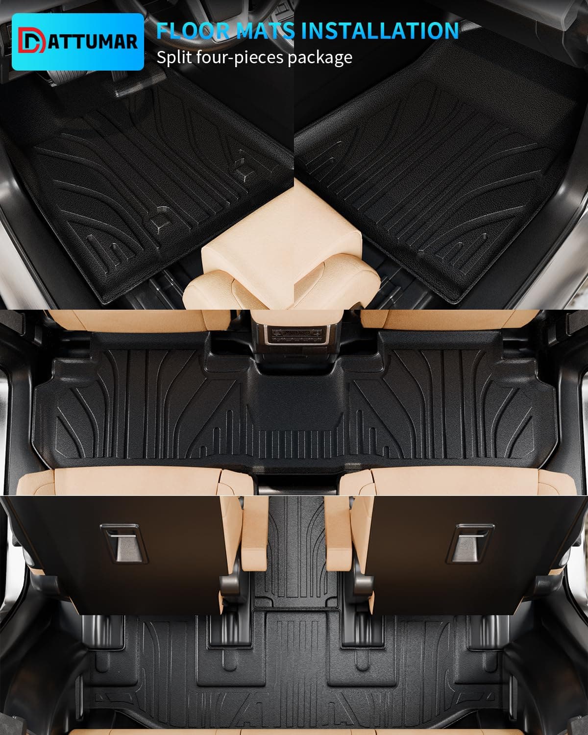 Tapetes para piso Dattumar compatibles con Subaru Ascent 7 - Imagen 6