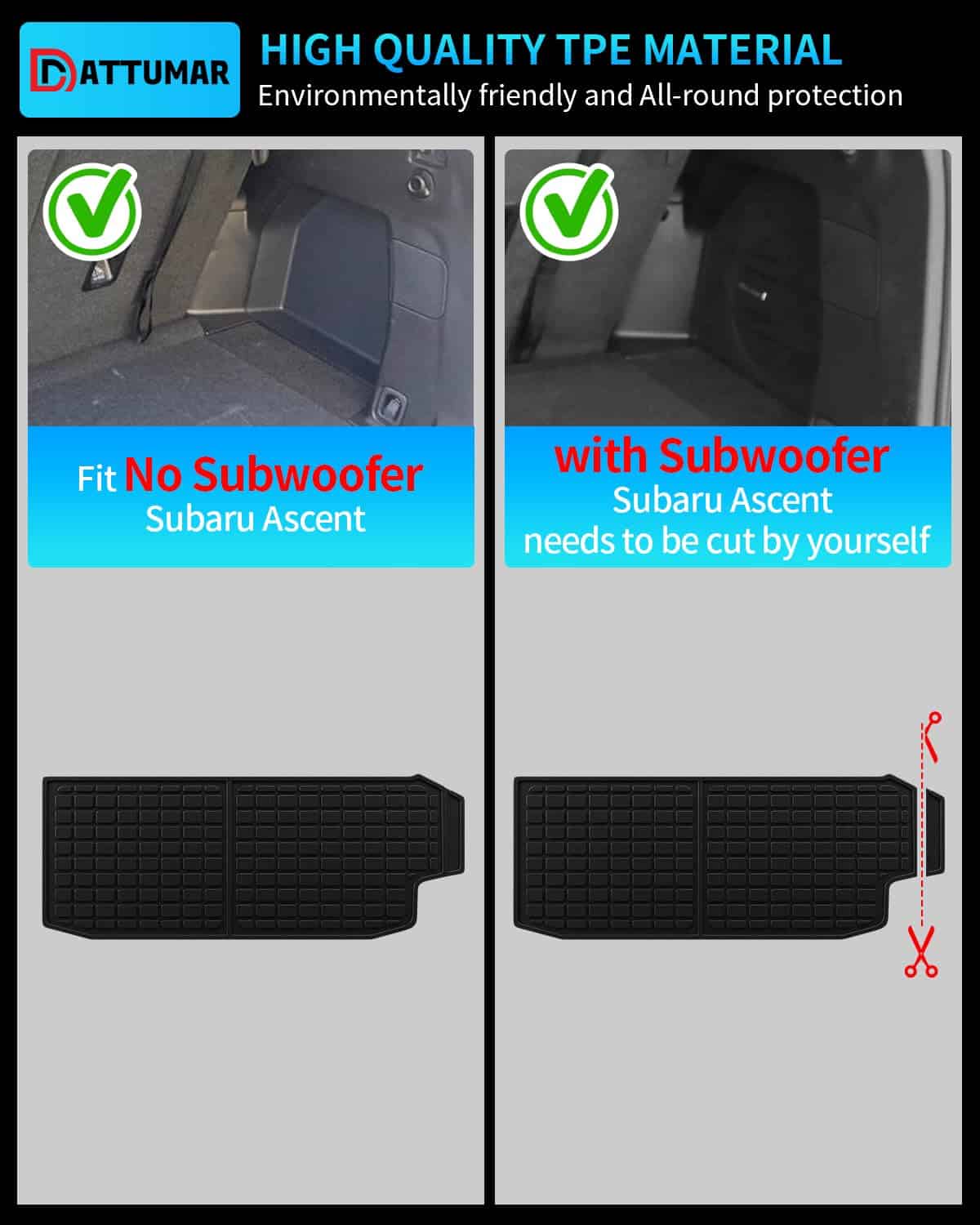 Tapetes para piso Dattumar compatibles con Subaru Ascent 7 - Imagen 3