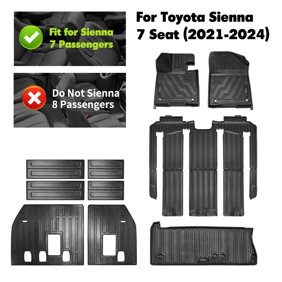 Tapetes y Protector de Maletero para Toyota Sienna - Imagen 3