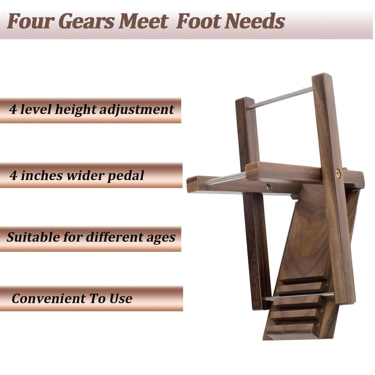 Taburete de Guitarra Muso Reposapiés, Reposapiés Ajustable - Imagen 6