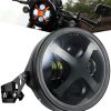 PKEDUO LED Motorcycle Headlight, Faro Redondo de 7 pulgadas