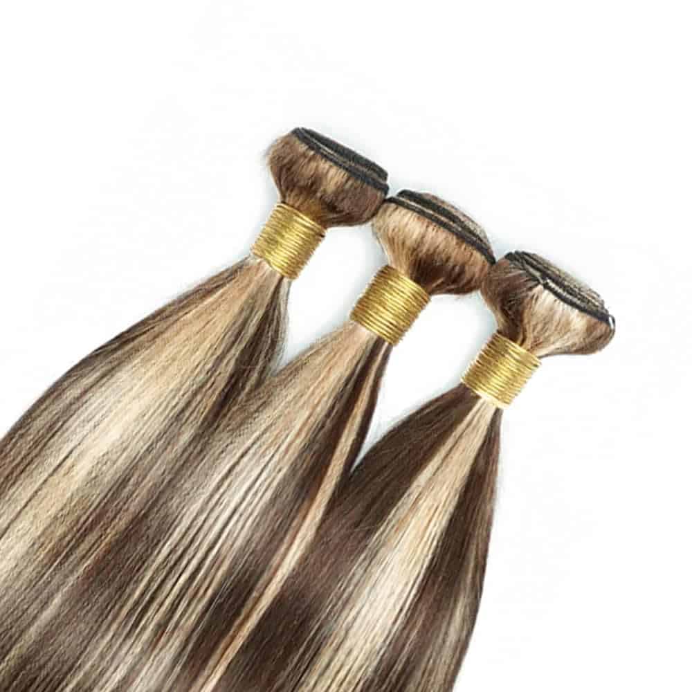 Dokksiiia P4613 Paquetes de Cabello Humano Rubio Destacado - Imagen 7