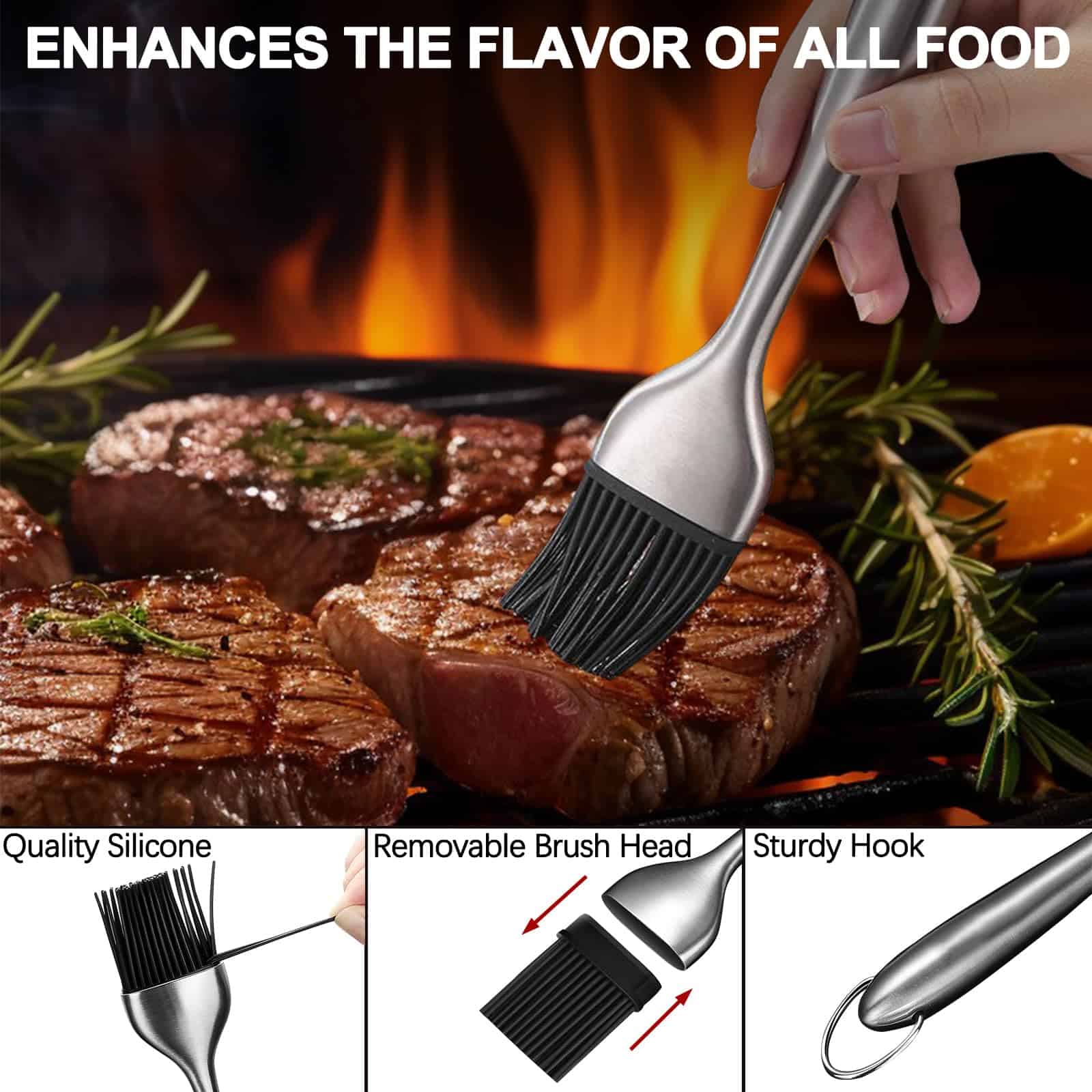 Svailse Olla de Fundición de Hierro y Cepillo de Barbacoa - Imagen 5