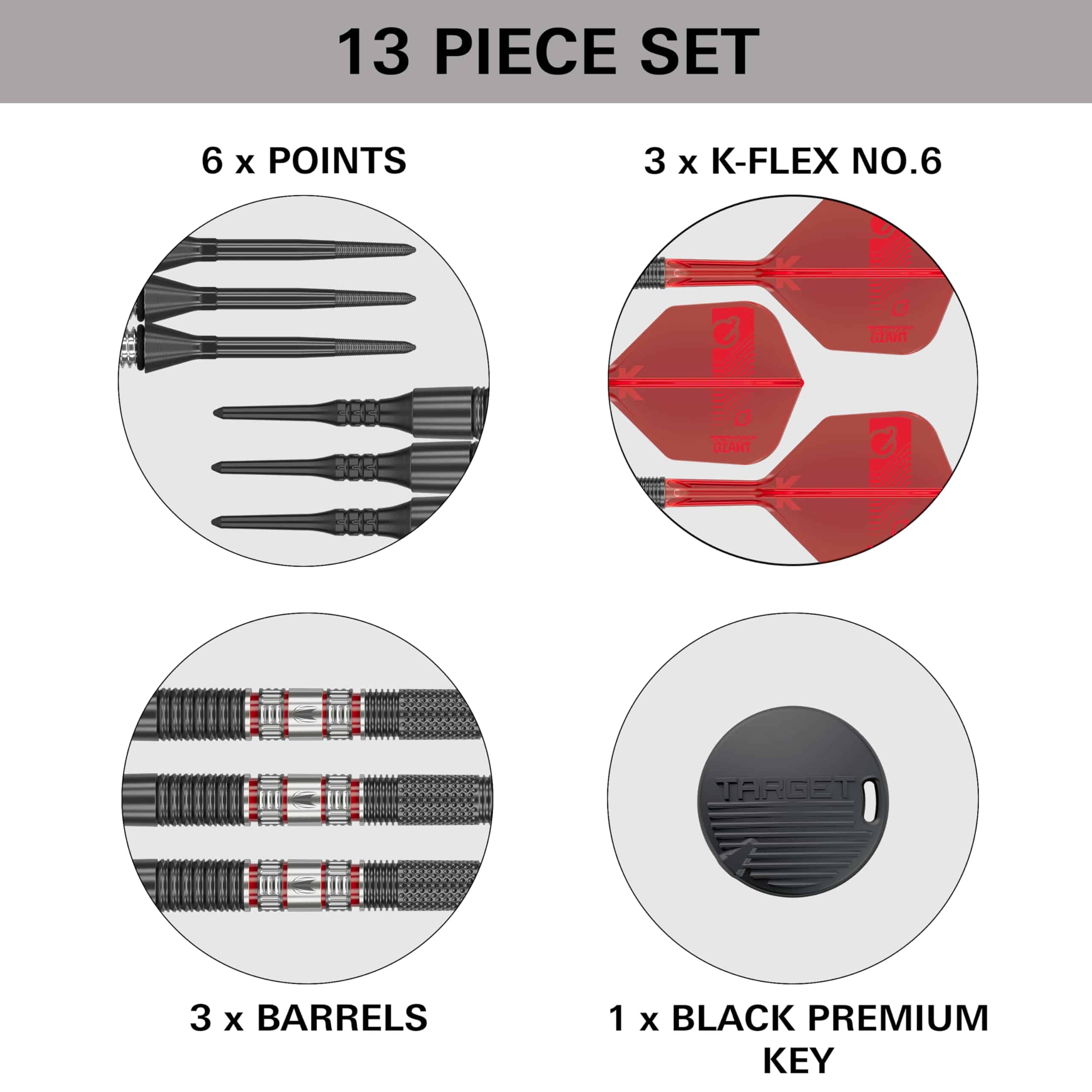 TARGET Darts Gabriel Clemens 95K Soft Tip 95% Tungsten Dart - Imagen 6