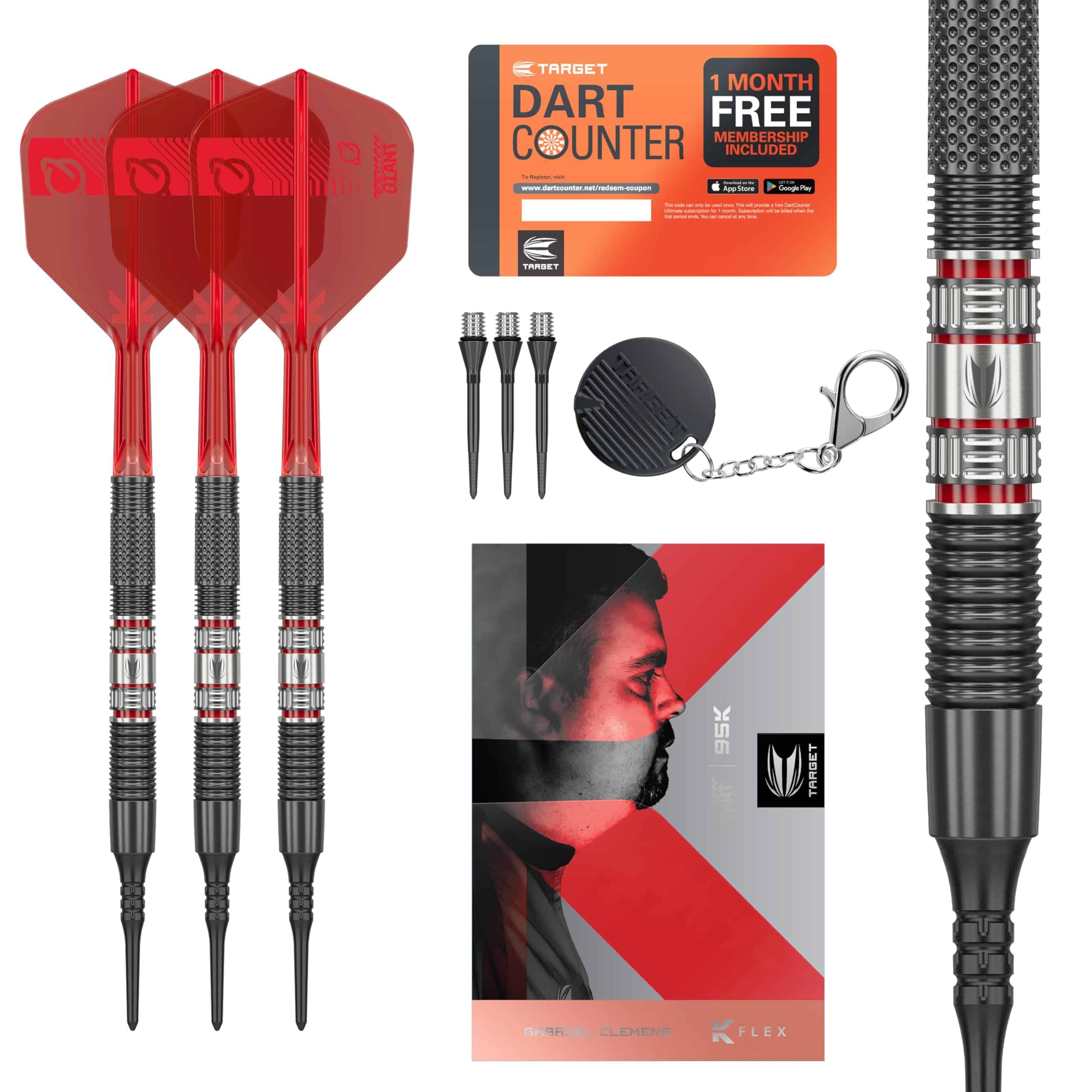 TARGET Darts Gabriel Clemens 95K Soft Tip 95% Tungsten Dart