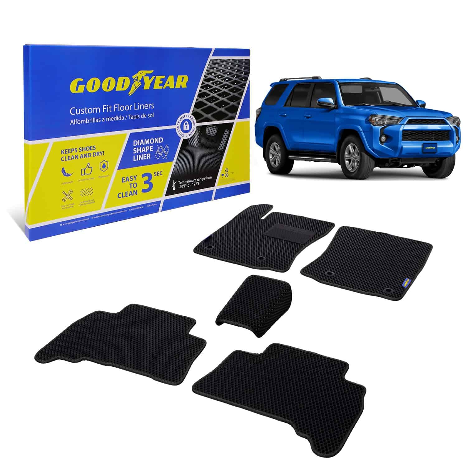 Tapetes de Piso para Automóvil Todo Clima Goodyear�Ajuste