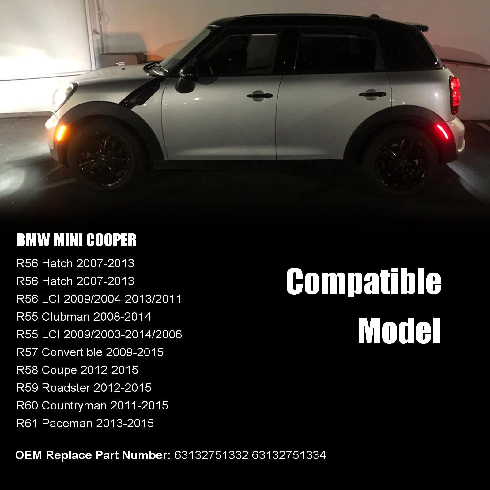 Kit de Luces Indicadoras Laterales LED Venyeeda con Lente - Imagen 3