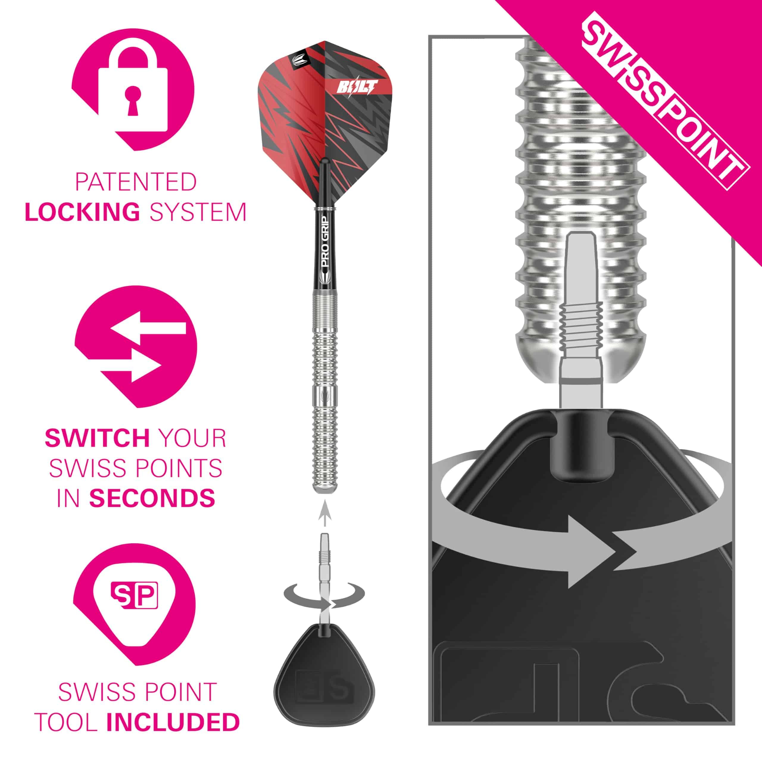 TARGET Darts Sebastian Bialecki Gen 1 Steel Tip Swiss Point - Imagen 5