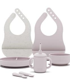Set de Alimentación para Bebés de Silicona Lalo -Lavanda