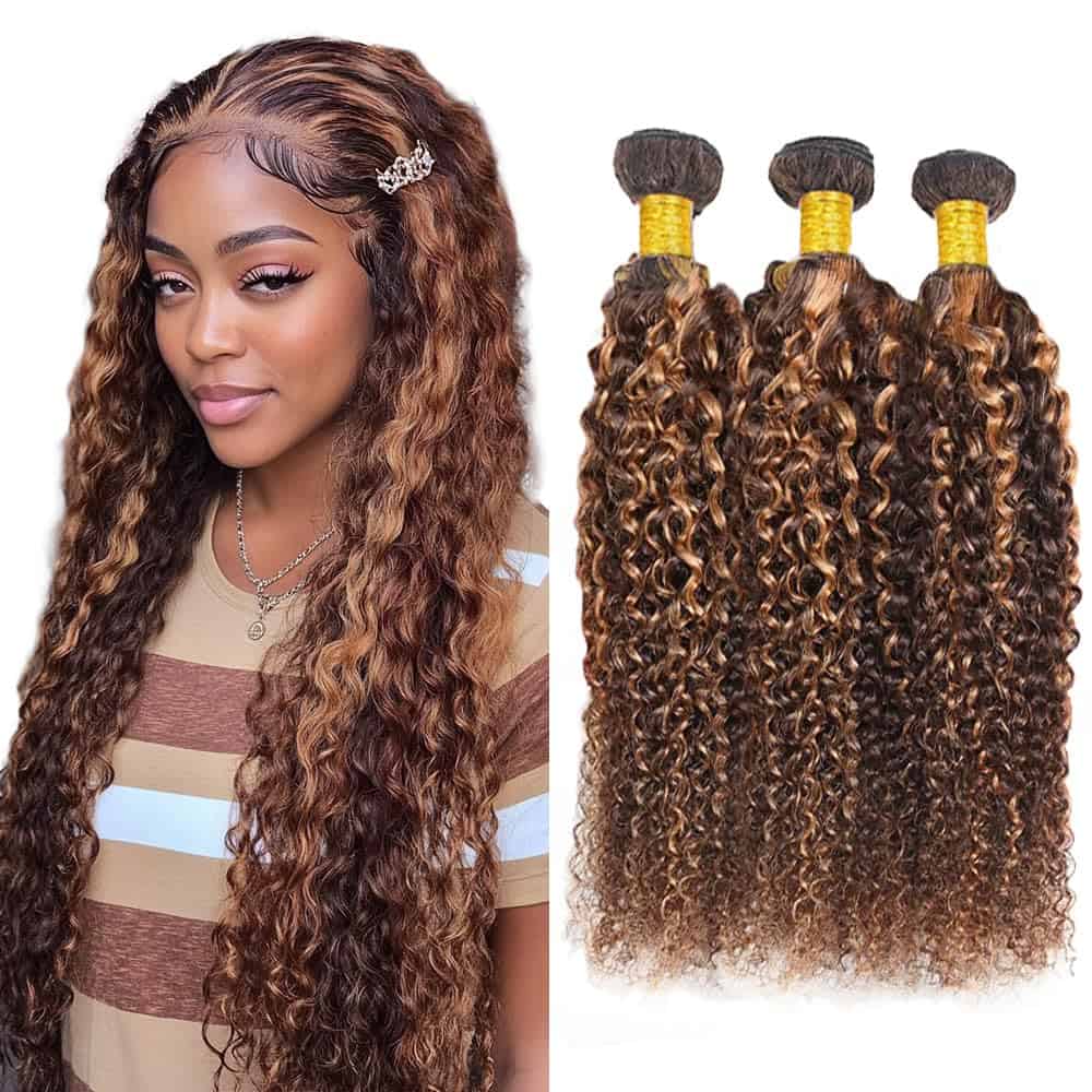 Dokksiiia 12 14 16 Pulgadas Ombre P4/30 Destacar Dos Tonos