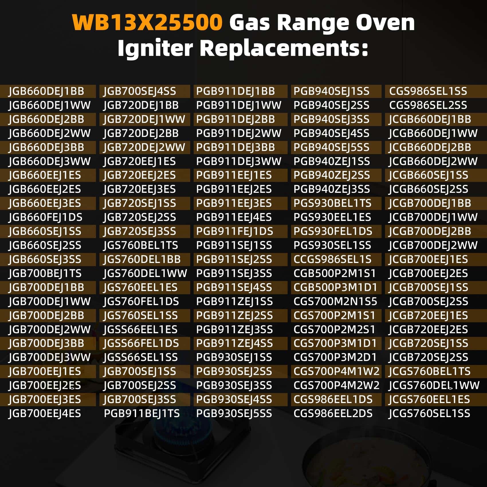 WB13X25500 Gas Range/Oven Igniter Compatible with GE Oven - Imagen 5