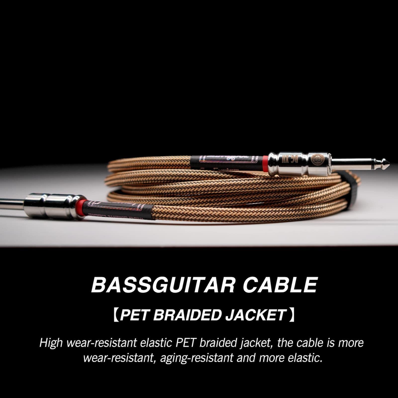 Cable de Guitarra Samgool de 10 pies, Cable de -Champán y Ne - Imagen 3