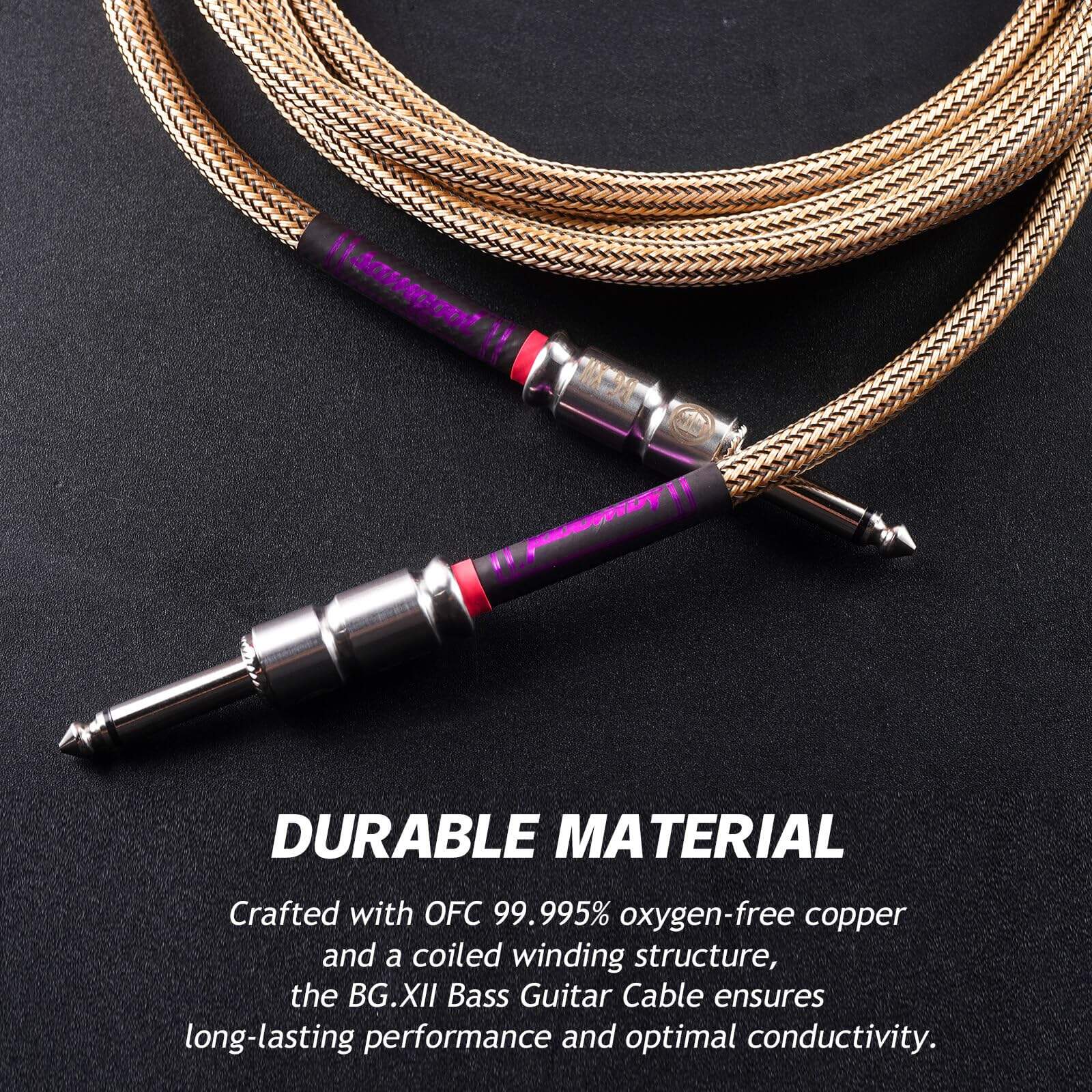 Cable de Guitarra Samgool de 15 pies, Cable de -Champagne-Ne - Imagen 6