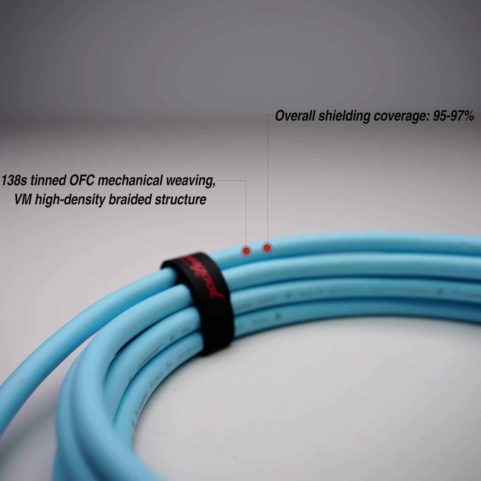 Cable de Guitarra Samgool de 15 pies, Cable de -Azul en polv - Imagen 5