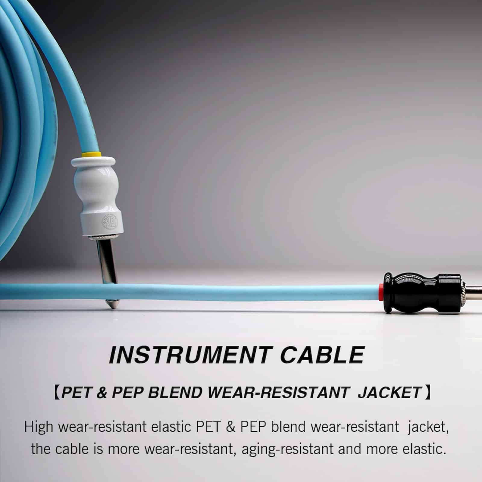 Cable de Guitarra Samgool de 15 pies, Cable de -Azul en polv - Imagen 6