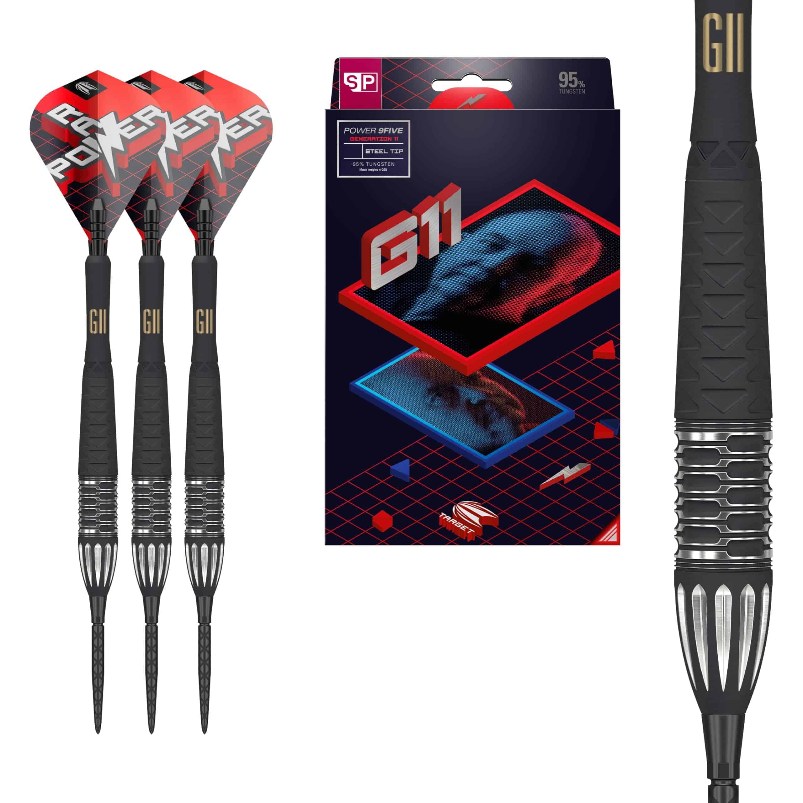 TARGET Darts Phil Taylor Gen 11 Power -Rojo y Negro