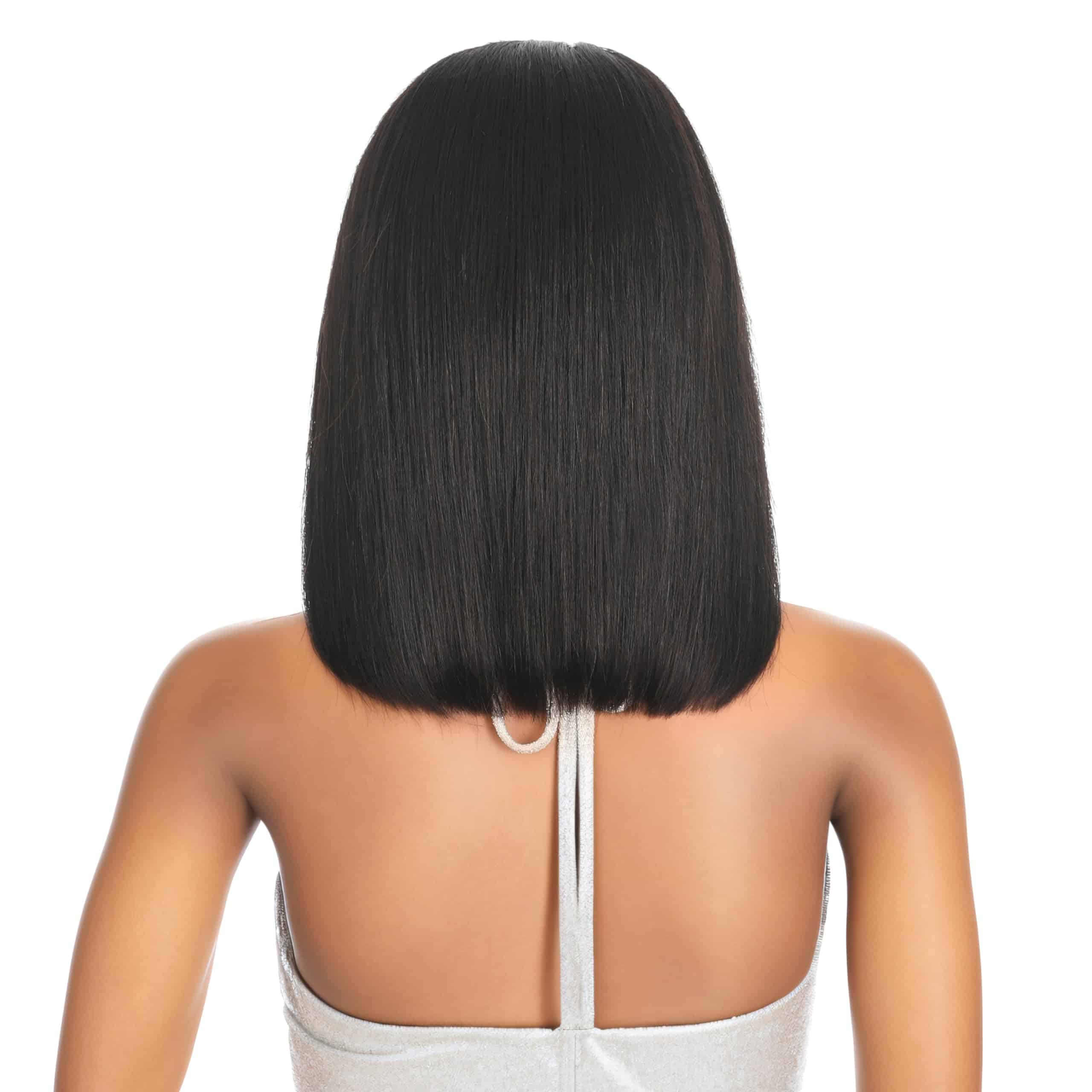 Pelucas de Cabello Humano Bob de 12 Pulgadas FUTAI HD Front - Imagen 3