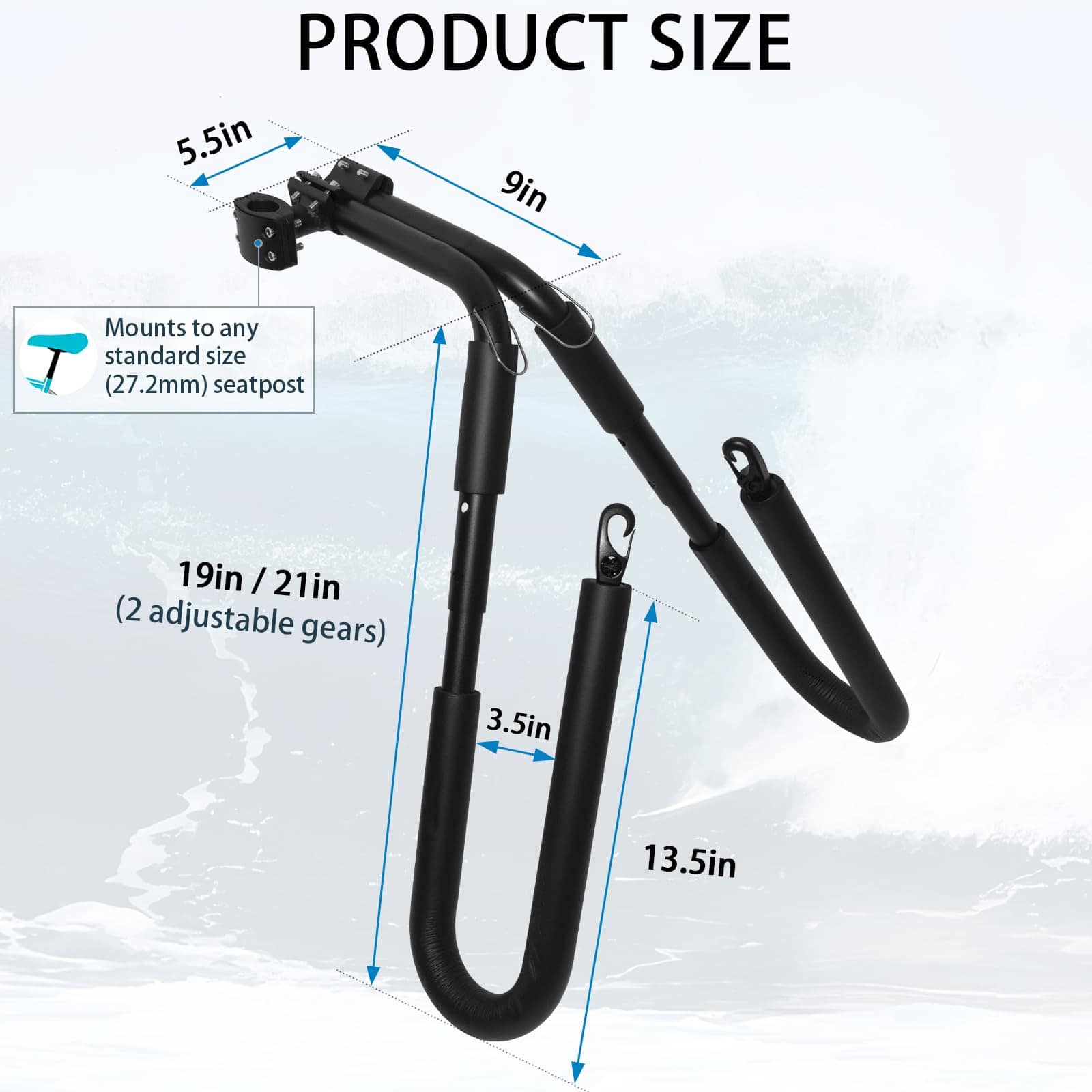 Soporte para Tablas de Surf para Bicicletas, Soporte - Imagen 3
